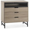 HOMN LIVING Commode Hera 3 tiroirs 1 Porte Couleur Bois, Pieds en métal, 80 cm (Largeur) 40 cm (Profondeur) 78 cm (Hauteur)