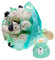 Windeltorte ® Strauß Bukett [BLUMENSTRAUSS] - Jungen & Mädchen - Geschenk zur Geburt - Babyparty - Pullerparty - Windeln - Torte kaufen (Neutral/Mint - Unisex)