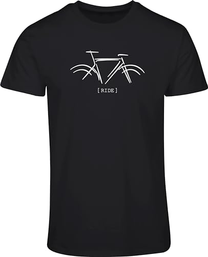 Fahrrad T-Shirt Herren : Ride - Fahrrad Sport Shirts Herren - Mountainbike Rennrad Shirt MTB -Trikot - Geschenk für Fahrradfahrer (XXL)