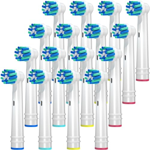 REDTRON Cross Action Aufsteckbürsten kompatibel mit Oral B, Ersatzbürstenköpfe für Oral B elektrische Zahnbürste, Zahnbürstenköpfe passend für Professional Care Vitality Pro Smart Genius Series