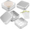 TUZHE 2 STK Rasierseife Box Herren, Seifendose Reise Wasserdicht aus Aluminium, Premium Seifenbox mit Ablaufsieb und Seifentasche Rasierseifenschale