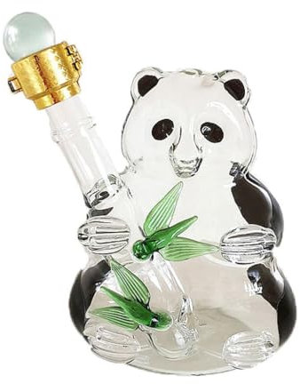 BYERZ Whisky-Dekanter für Männer 500 ml/16,9 Unzen chinesischer Panda-Whisky-Dekanter, Tierform-Alkohol-Dekanter-Flasche, Glas-Dekanter Spirituosen-Geschenkset