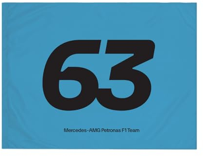 Mercedes AMG Petronas F1 90cm x 120cm George Russell-Flagge - Blau - Einheitsgröße