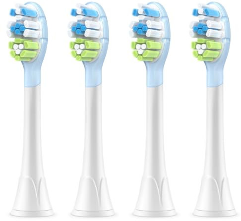 Superior Clean Ersatzbürstenköpfe, kompatibel mit Philips Sonicare elektrische Zahnbürste, Weiß, 4 Stück DailyWhite