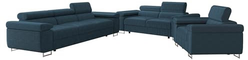 Mirjan24 Sofa Set Torezio Cord 3+2+1, Sofagarnitur für Wohnzimmer, Couchgarnitur, Wohnlandschaft, Sofas, Couch, Füße aus Metall Chrom, Sofa (Poso 05)