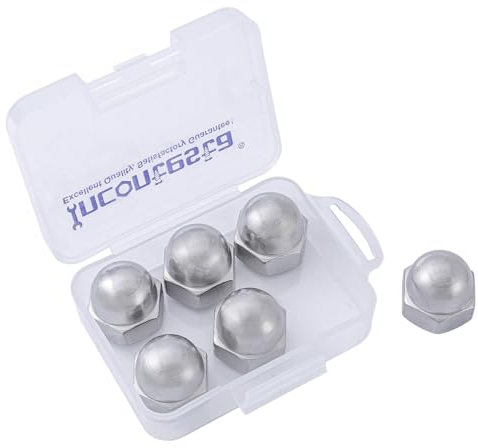 INCONTESTA - 6 tuercas hexagonales de bellota de 5/8-11, tuercas hexagonales de acero inoxidable 304, tuercas decorativas de cabeza redonda