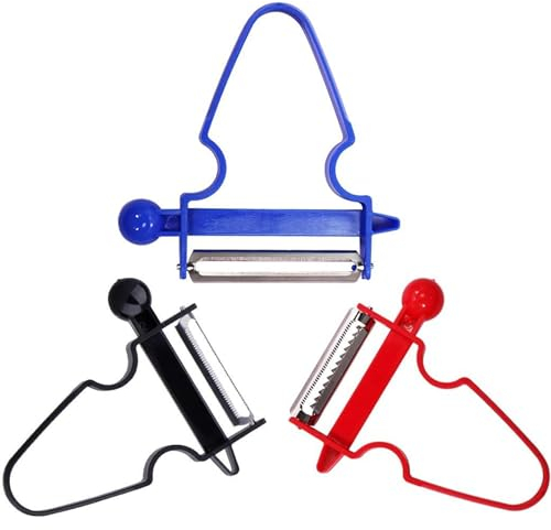 Potato Peelers (Set of 3) with Steel Blade. Vegetable Peeler. Veg Peeler. Potato Peelers for Kitchen. Light Speed Peeler. Apple Peeler
