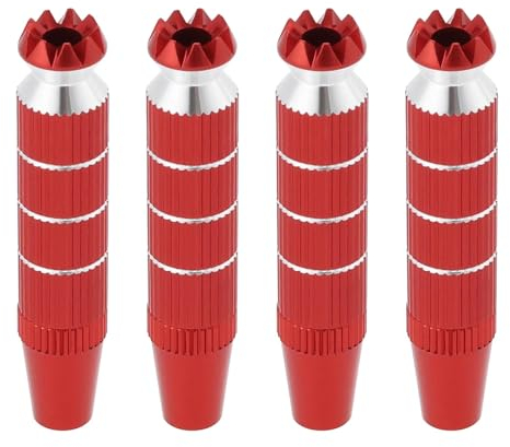 VGOL 2 Sätze Aluminiumlegierung RC-Sender-Stick-Enden M3 Erweiterter Joystick-Controller Daumenwippe Kompatibel mit Futaba Kompatibel mit Spektrum DX8 Rot (30 X 8 Mm)