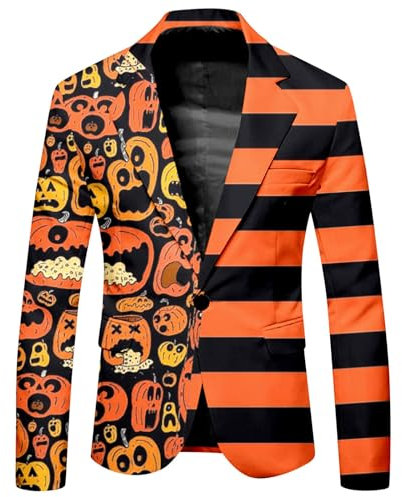 Costume da uomo per Carnevale, cosplay, blazer a maniche lunghe, colorato, giacca da festa, da uomo, divertente costume di Halloween, costume da uomo, vestibilità normale, da festa, da uomo,