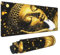Gaming Mauspad XXL Altmodisch Großes Mousepad 800 * 400mm rutschfeste Schreibtischunterlage Buddha Mouse Pad mit Vernähte Kanten Verbessert Desk Mat Geschwindigkeit und Präzision für Gaming und Büro