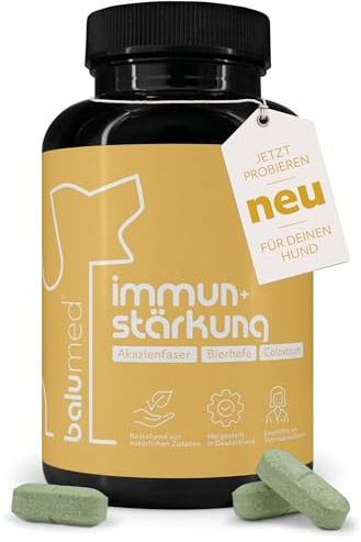 balumed® Immun + Stärkung – 120 Tabletten für Hunde – mit Colostrum, Inulin, Bierhefe, Grünlippmuschel, Propolis & probiotischen Kulturen