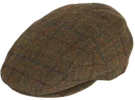 Barbour MHA7060-OL12 Cairn Flat Cap Olive Brown, Oliven, 60