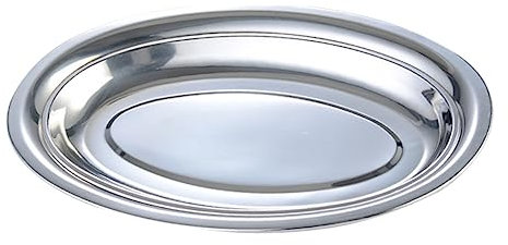 SHOWERORO Piatto Oval Deep Acciaio Inossidabile Per Vermicelli e Piatti Per e Buffet Resistente e Facile Da