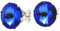 pewterhooter 925 Sterling Silver Stud Earrings for Women (Sapphire Blue)