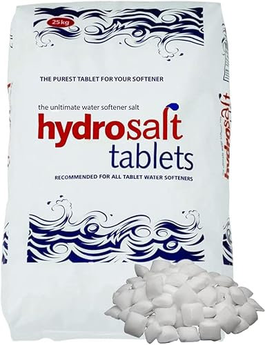 Hydrosoft Salt Tablets 25kg For Tablet Water Softeners Best For Laundry Kitchen Dishwasher, Compatible to All water softener salt tablets such as Harvey, Kinetico, Monarch, Tapworks etc