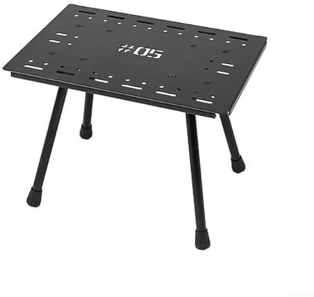 DAZZLEEX Tavolo da campeggio pieghevole, in lega di alluminio, portatile, pieghevole, tavolo da spiaggia, tavolo da picnic, porta bevande all'aperto, mobili da campeggio per attività all'aperto e