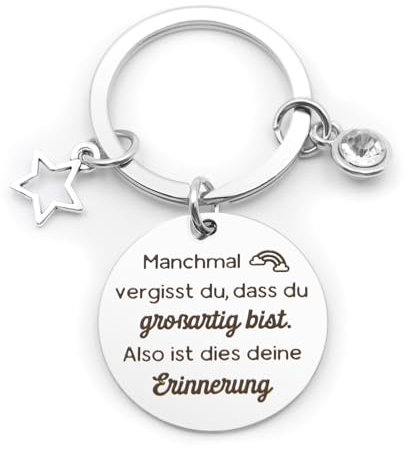 Cidenbio Schlüsselanhänger Beste Freundin Geschenke Motivationsgeschenke Abiturgeschenke Abschiedsgeschenk Freundschaftsgeschenke Mutmacher Geschenk Positive Aufmunterung Geschenk