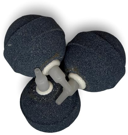 Aqua Universe Pack of 6 Round Air Stones Balls, 50mm Bubble Ball Air Stone Diffuser for Ponds, Aquarium and Fish Tank