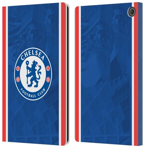 Head Case Designs Officially Licensed Chelsea Football Club Home 2025/26 Kit Leather Flip Case Compatible With Amazon Fire Max 11 2023