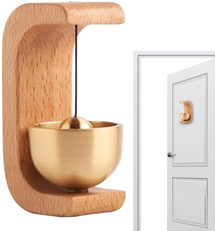 Generisch Läuteglocke für Geschäfte - Hölzerne Türklingel,Eingangssystem Aus Mit Magnet Für Restaurant Und Haus Eingang