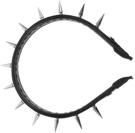 Nietenbesetztes Haarband Halloween Feier für Damen, Schwarz, Punk