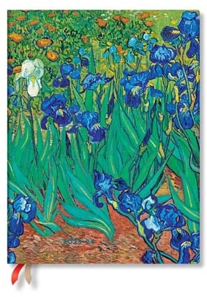 Paperblanks 18-Monatskalender 2023-2024 Van Goghs Schwertlilien | Vertikal | Ultra (180 × 230 mm)