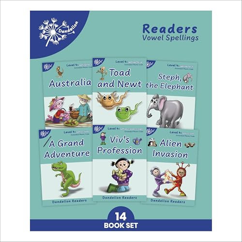 Phonic Books Dandelion Readers Vowel Spellings Level 4: Alternative vowel and consonant spellings, and Latin suffixes: Books 1-14 (Phonic Books Beginner Decodable Readers)
