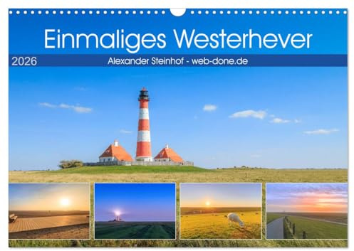 Einmaliges Westerhever (Wandkalender 2026 DIN A3 quer), CALVENDO Monatskalender: Hochwertige Fotografien aus Westerhever, St- Peter-Ording und Büsum (CALVENDO Natur)