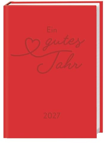 Kalenderbuch A7 koralle 2027: Roter kleiner Planer für Überblick über Termine. Praktische Organisationshilfe für den Alltag: 8 x 11,5 cm finden in jeder Tasche Platz