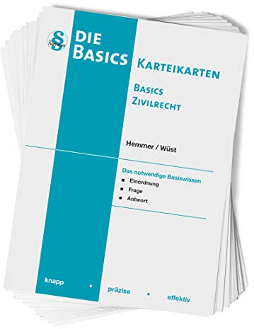 30200 - Karten Basics - Zivilrecht: Das notwendige Basiswissen Einordnung - Frage - Antwort (Karteikarten - Zivilrecht)