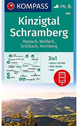 KOMPASS Wanderkarte Kinzigtal Schramberg, Haslach, Wolfach, Schiltach, Hornberg: 3in1 Wanderkarte 1:25000 mit Aktiv Guide inklusive Karte zur offline ... Langlaufen. (KOMPASS-Wanderkarten, Band 880)