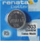 Renata 303 SR44SW Pile Bouton au Lithium fabriquée en Suisse