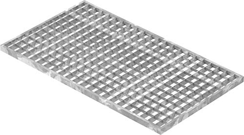 Fenau | Rejilla de acero piso Dimensiones: 390 x 690 x 20 mm - MW: 30 mm / 30 mm (galvanizado en caliente) (Apto para marco: Fenau 400 x 700 x 23 mm)