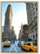 Bild auf Leinwand, gerahmt, NY New York City, Flat Iron Building, Manhattan – 50 x 70 cm – moderner Stil Naturholz – (Artikelnummer: 1452)
