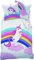 EH Bettwäsche Einhorn Unicorn glatt Regenbogen 135 x 200 cm Reißverschluss NEU Wow - All-In-One-Outlet-24 -