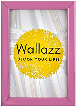 Wallazz Cornice Portafoto in Legno Pregiato - Made in Italy - Vetro Sintetico Infrangibile Crilex - Disponibile in Diverse Varianti - Design Italiano e Qualità Artigianale, 15x20cm Lilla