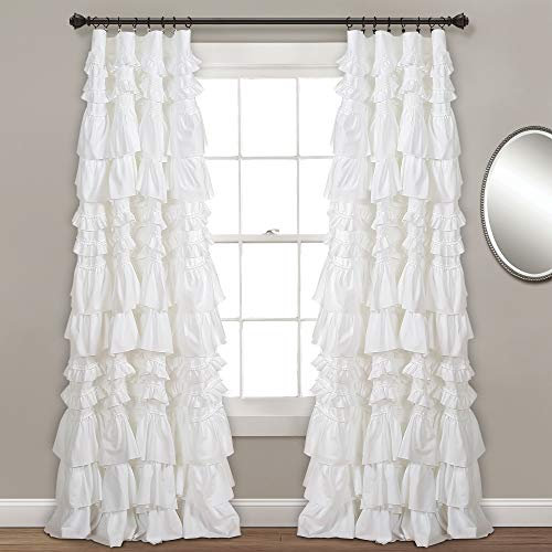 Lush Decor, Kemmy Fenstervorhang, 213,4 x 132,1 cm, Weiß
