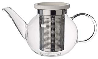 Villeroy und Boch Artesano Hot und Cold Beverages Teekanne S mit Sieb, 500 ml, Borosilikatglas/Edelstahl, Klar