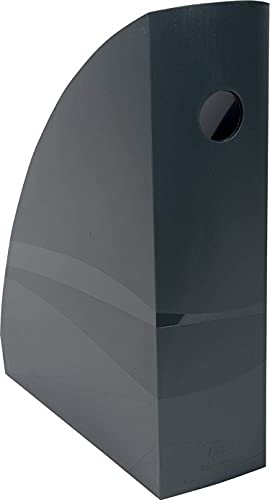 Exacompta - Réf. 18207D - 1 Porte-revues MAG-CUBE Office, pour rangement documents A4 et A4 +, catalogues, magazines - Dimensions : Prof 26,6 x larg 8,2 x Haut 30,5 cm - Couleur gris souris