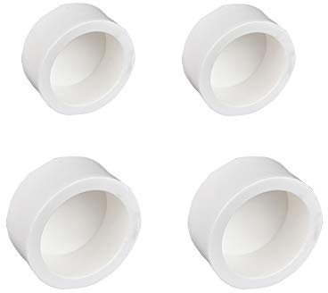 YOFASEN Couvre Tuyaux Blanc - Raccord de Capuchon de Tuyau en PVC - Embouts Externes à Emboîtement Coulissant, 20mm + 25mm, 4pièces