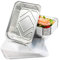 MATANA - 25 grandes Bandejas Aluminio Desechables, Bandeja Aluminio para Hornear, Asar y Cocinar - Aluminio Plateado para el Horno - 22x17cm/1200ml