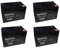 4x Batterie ricaricabile al piombo 48V 12V 12Ah adatta per UPS allarmi solare, trazione elettrica monopattini bici max 250W