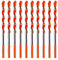 Juego de 10 Brocas Multifuncional Kit de Brocas de Aleación para Vidrio,Azulejos de Cerámica,Madera,Hormigón, Ladrillo 6mm Naranja