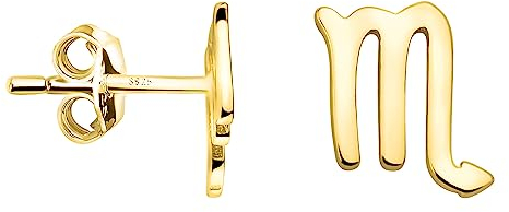 SOFIA MILANI - Damen Ohrringe 925 Silber - vergoldet/golden - Skorpion Sternzeichen Ohrstecker - E2141