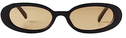 ADEWU Oval Sonnenbrillen Damen Retro Herren 90er Vintage schmale Sonnenbrille für Reise Fahren
