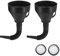 Entonnoir De Carburant Universel Entonnoirs Flexibles À Angle Droit en Plastique Rallonge De L'entonnoir De Voiture avec Filtre pour Eau Huile Liquide De Refroidissement (Noir 2 pièces)