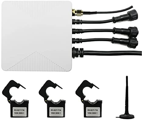 Iegefirm Tuya Smart Life TrifáSico WiFi KWH Medidor Pinza de Corriente Transformador de Corriente AplicacióN Monitor y Registro de Potencia (120A)