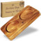 BUTLERBELL® Salz- und Pfeffermühlenuntersetzer aus Holz, Untersetzer für Gewürzmühle, Salz und Pfefferstreuer - Tablett für Pfeffermühle/Salzmühle bis 5 cm rund - Mühlenuntersetzer