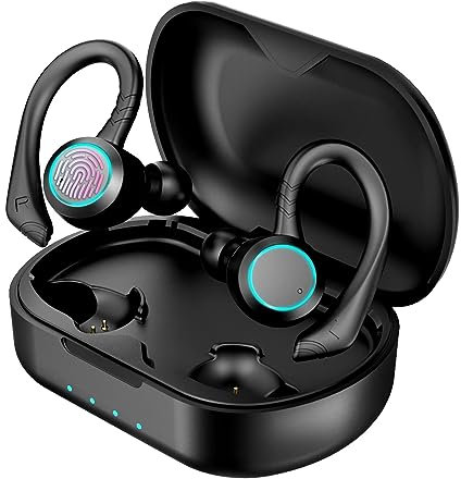 USBERG True Wireless Earbuds Bluetooth 5.3 Earphone, Touch Control with Charging Case, IPX7 Waterproof Stereo Headphone,Long Battery Life Headset Premium Deep Bass (Black)