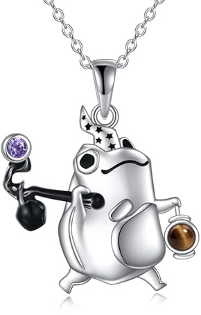 YAFEINI Fledermaus/Eule/Kolibri/Biene/Frosch/Schildkröte/Elefant/Schmetterling/Schlange Kette für Damen Silber 925 Haslkette Anhänger Halloween Schmuck Geschenke für Damen Mädchen